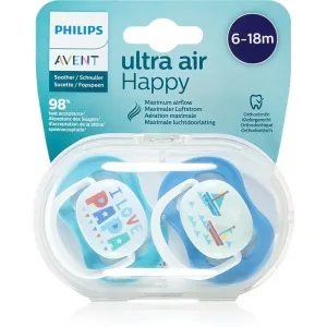 Philips Avent Soother Ultra Air Happy 6 - 18 m cumlík Boy Boats 2 ks
