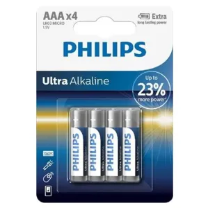 PHILLIPS Batéria Philips ULTRA ALKALINE LR03-P4 AZPHIUB3LR03E4B
