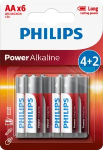 Batérie tužkové 4 + 2 AA (1,5V) PHILIPS LR6P6BP/10 #7036468