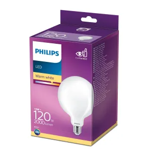 Philips Classic guľatá LED E27 G120 13W matná