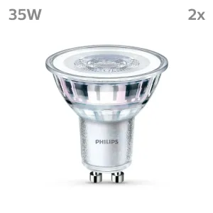 Philips LED GU10 3,5W 275lm 840 číra 36° 2 ks