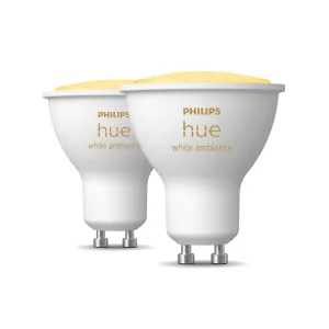 Philips Hue White Ambiance 4,3 W GU10 LED, sada 2 ks