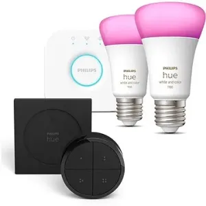 Philips Hue White and Color Ambiance 9 W 1100 E27 malá promo starter súprava + Philips Hue Tap Dial Switc