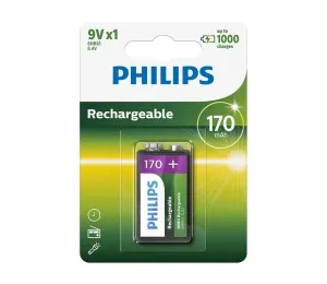 Philips Philips 9VB1A17/10 - Nabíjacie batérie MULTILIFE NiMH/9V/170 mAh