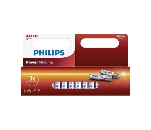 Philips Philips LR03P12W/10 - 12 ks Alkalická batéria AAA POWER ALKALINE 1,5V