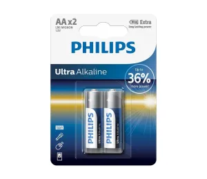 Philips Philips LR6E2B/10 - 2 ks Alkalická batéria AA ULTRA ALKALINE 1,5V