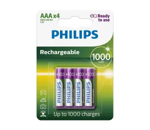 Philips Philips R03B4RTU10/10 - 4 ks Nabíjacie batérie AAA MULTILIFE NiMH/1,2V/1000 mAh