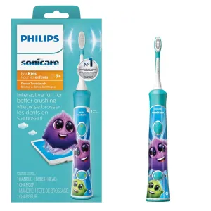 Philips Sonicare For Kids HX6322/04 sonická elektrická zubná kefka pre deti prepojená s pripojením Bluetooth Aqua 1 ks