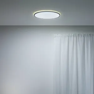 WiZ SuperSlim stropné LED svetlo CCT Ø 43cm čierna