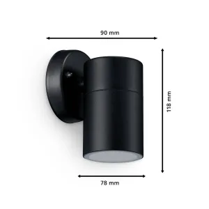 Philips Kylis vonkajšie nástenné svietidlo GU10 max. 25 W bez zdroja, čierna
