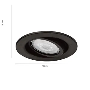 Philips Fresco podhľadové svietidlo GU10 4,6 W 2700K, čierna