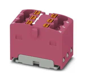 Phoenix Contact 3002787 Tb, Power Distribution, 6P, 14Awg, Pink