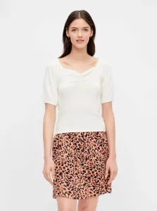 Cream patterned blouse Pieces Lucy - Women #1050783