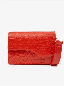 Red Women's Crossbody Handbag with Crocodile Pattern Pieces Bunna - Women