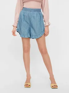 Blue Striped Loose Shorts Pieces Tiffany - Women's #1046781