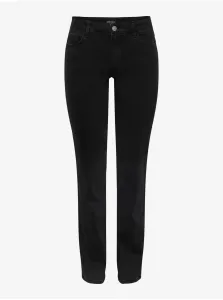 Čierne dámske straight fit džínsy Pieces Kesia #7627021