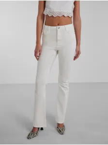 White Women Flared Fit Jeans Pieces Peggy - Women