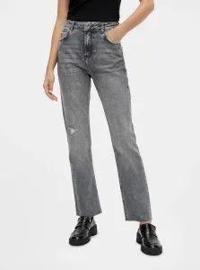 Grey Straight Fit Jeans Pieces Eda - Women #1056434