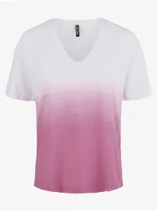 White-pink T-Shirt Pieces Abba - Women