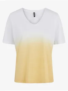 White-Yellow T-Shirt Pieces Abba - Women #692185