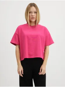 Tmavo ružové dámske basic tričko Pieces Chilli