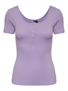 Pieces Dámske tričko PCKITTE Slim Fit 17101439 Purple Rose XS
