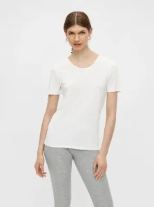 White Basic T-Shirt Pieces Kamala - Women