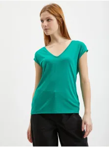 Tričká s krátkym rukávom pre ženy Pieces - zelená
