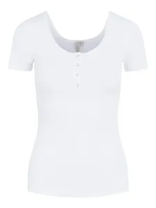 Pieces Dámske tričko PCKITTE Slim Fit 17101439 Bright White S