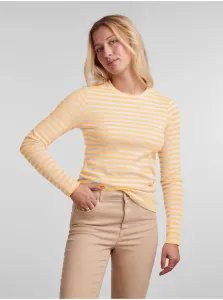 Yellow Women's Striped Basic Long Sleeve T-Shirt Pieces Hand - Women's #583990
