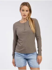 Light Brown Women's Button T-Shirt Pieces Emma - Women #1056428