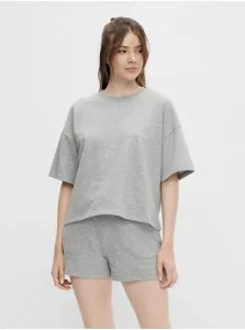 Women's Grey Heather Basic T-Shirt Pieces Chilli - Women #234968