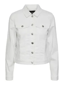 Pieces Dámska džínsová bunda PCOIA 17123702 Bright White XL