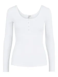 Pieces Dámske tričko PCKITTE Slim Fit 17101437 Bright White L