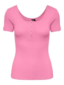 Pieces Dámske tričko PCKITTE Slim Fit 17101439 Begonia Pink L