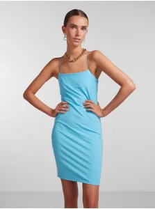 Letné a plážové šaty pre ženy Pieces - svetlomodrá #6746477