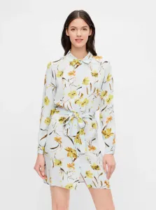 Svetlomodré kvetované košeľové šaty Pieces Lillian