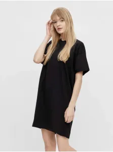 Čierne krátke basic šaty Pieces Ria #636674