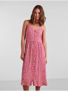 Ružové dámske kvetované šaty Pieces Tala #5543226