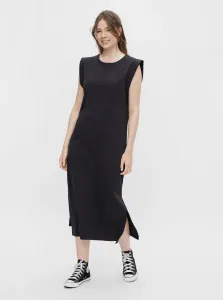 Čierne šaty s rozparkom Pieces Temmo #687044