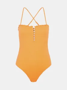 Orange Women's Bodysuit Pieces Leaf - Women #1046764