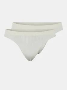 Set of Two White Panties Pieces Symmi - Women #728240