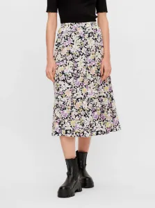 Black-Purple Floral Midi Skirt Pieces Karry - Women