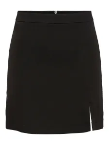 Black Women's Mini Skirt with Slit Pieces Thelma - Women's