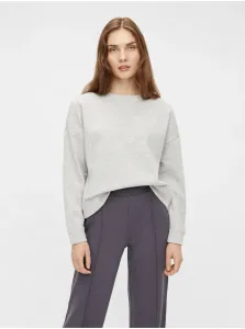 Light Grey Heather Basic Sweatshirt Pieces Chilli - Women #652083