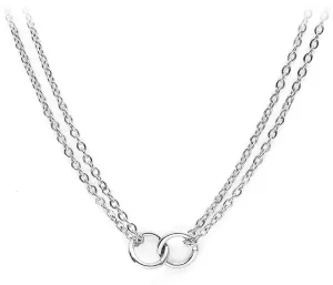 Pierre Lannier Štýlový oceľový náhrdelník s krúžkami Seduction BJ02A4101 #9304332