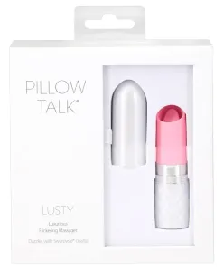 Pillow Talk Lusty - dobíjací vibrátor s jazykom (ružový)