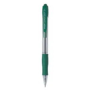 Guľôčkové pero Pilot super grip zelené náplň