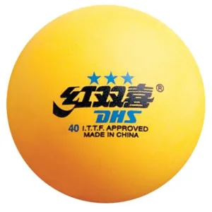 Loptičky DHS 3*** stolný tenis 40mm ŽLTÉ CELULOID 3 ks dopredaj varianta: žltá
