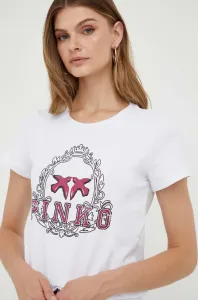 Bavlnené tričko Pinko biela farba #8763673